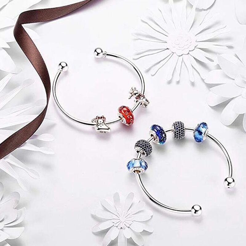 Vòng tay trống tự xỏ hạt charm trang trí thủ công sáng tạo thời trang