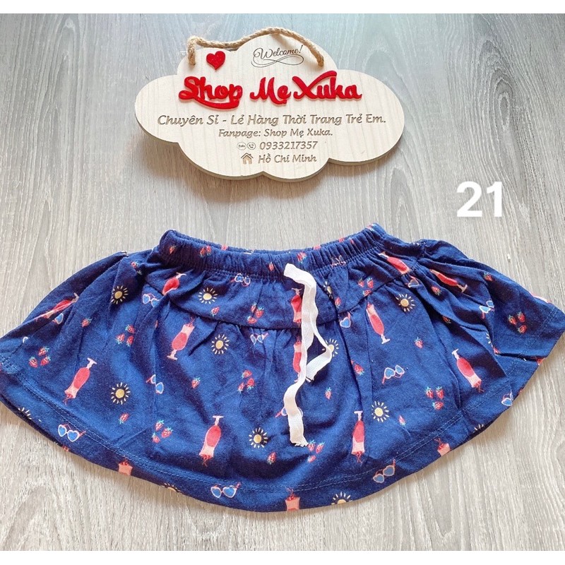 [Mã FAMAYFA2 giảm 10K đơn 50K] (Size 8-10kg) Chân váy ngắn kèm chip bé gái