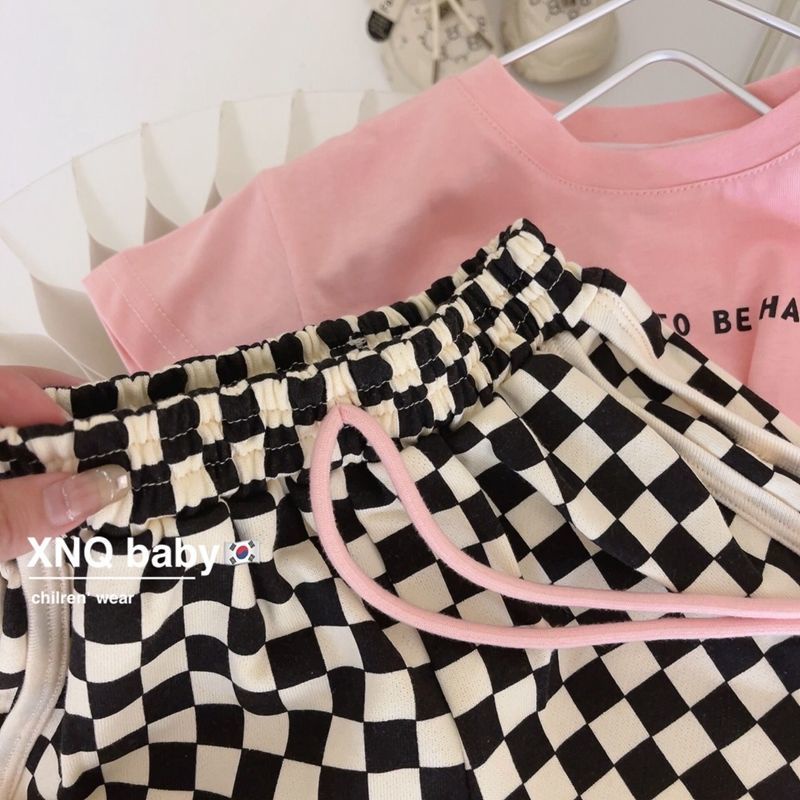 Set Đồ Mùa Hè 2 Món Bằng Cotton Phong Cách Hàn Quốc Mới Cho Bé Gái