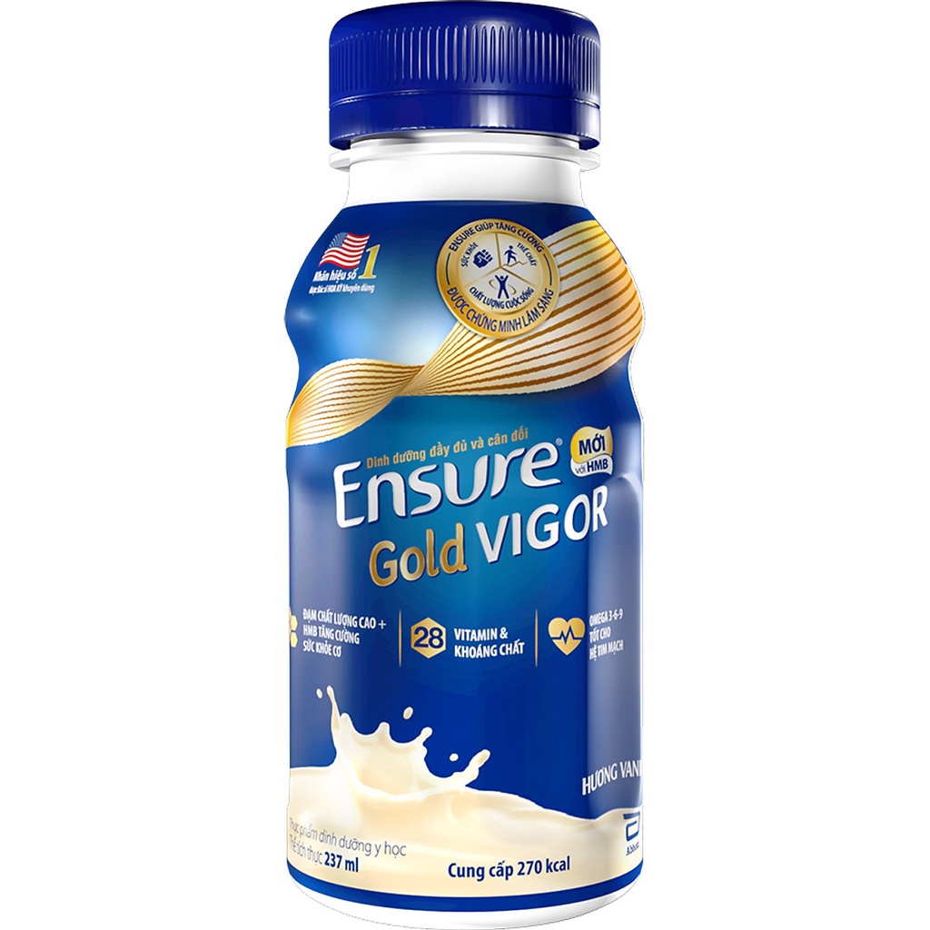 [Mã 267FMCGSALE giảm 8% đơn 500K] ENSURE NƯỚC CHAI 237ML