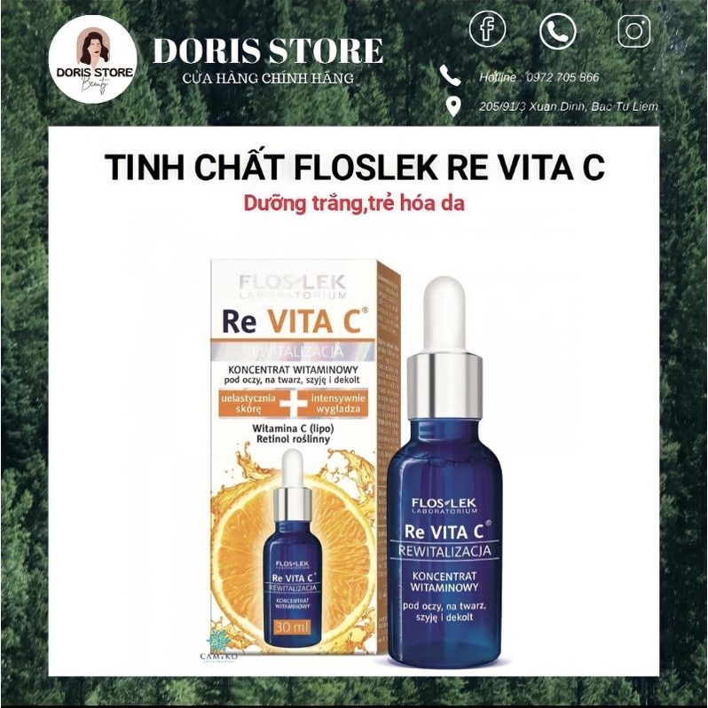 Tinh chất dưỡng trắng,trẻ hóa da Floslek Re Vita C