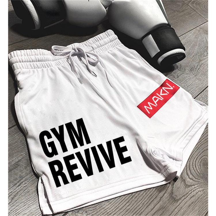 [ GYMEN ] Quần short thể thao nam  thoải mái  thoáng khí nhanh khô chạy bộ tập thể dục đàn hồi cao  quần bóng rổ  cỡ lớn mát mẻ vải ngoài trời   huấn luyện  hút mồ hôi