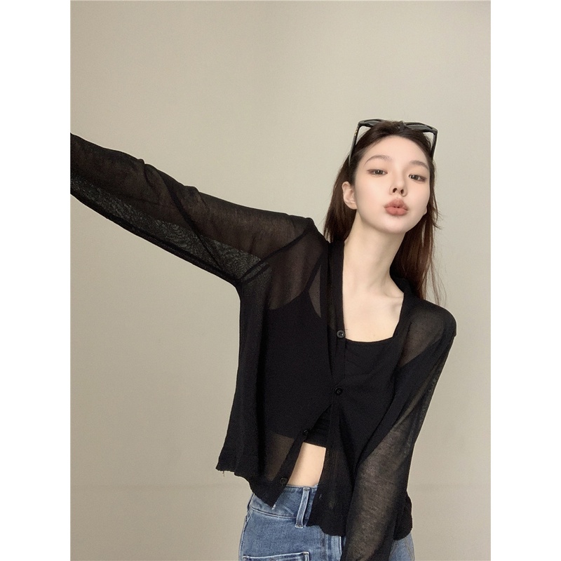 Áo Khoác cardigan Dệt Kim Tay Dài Dáng Rộng Phong Cách Hàn Quốc Thời Trang Cho Nữ