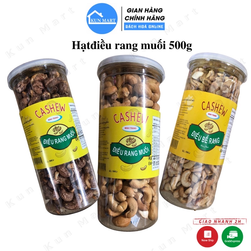 Hạt Điều Rang Muối FREESHIP Hạt Điều Rang Muối, Hạt Điều Bình Phước HQT01 Thơm Ngon Bổ Dưỡng 500g