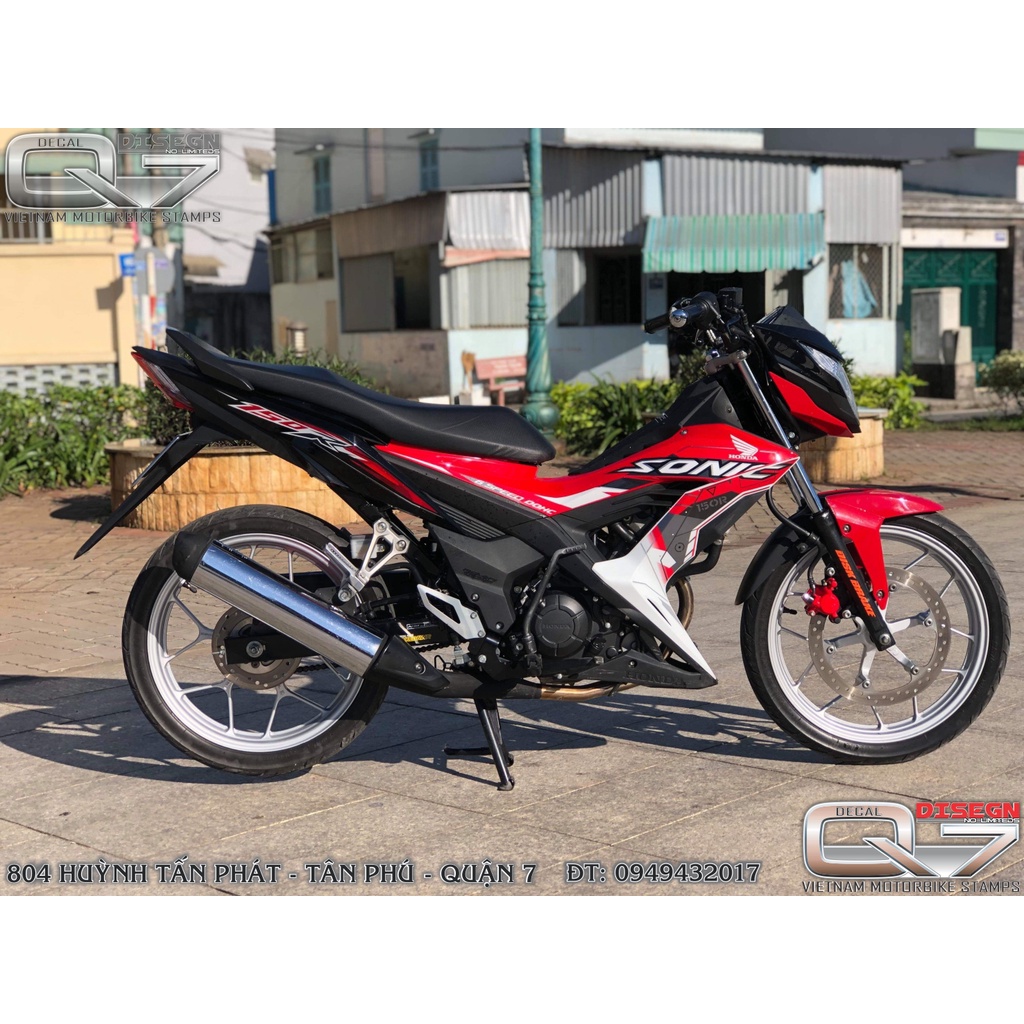 Tem rời sonic 150 trắng đỏ đen