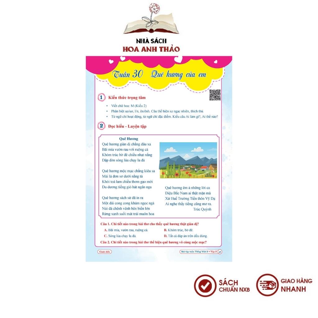 Sách - Bài tập tuần tiếng việt và đề kiểm tra tiếng việt lớp 2 học kỳ 2 Cánh diều