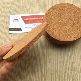 Đế lót cốc trơn giá rẻ tại HCM, Bán miếng đựng cốc chất liệu gỗ bần, Miếng lót cốc để bàn hàng có sẵn tại HCM rẻ đẹp