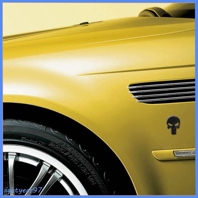 Huy Hiệu Kim Loại Hình Đầu Lâu 3D Trang Trí Xe Hơi Xe Máy