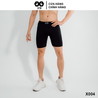 Quần Short Legging Nam Ngắn Ôm Bó Cơ Giữ Nhiệt - LocalBrand X9 - Tập Gym Đá Bóng Yoga Chạy Bộ - X004 Đen