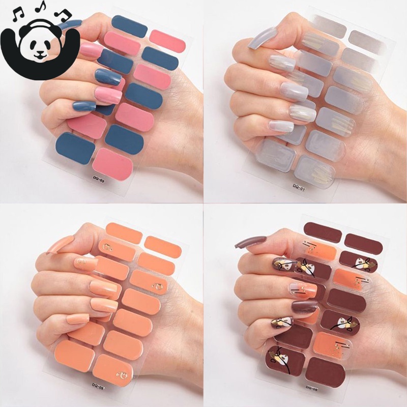 1 Miếng Dán Móng Tay Họa Tiết Da Báo/ Dâu Tây Dễ Thương Dq-010