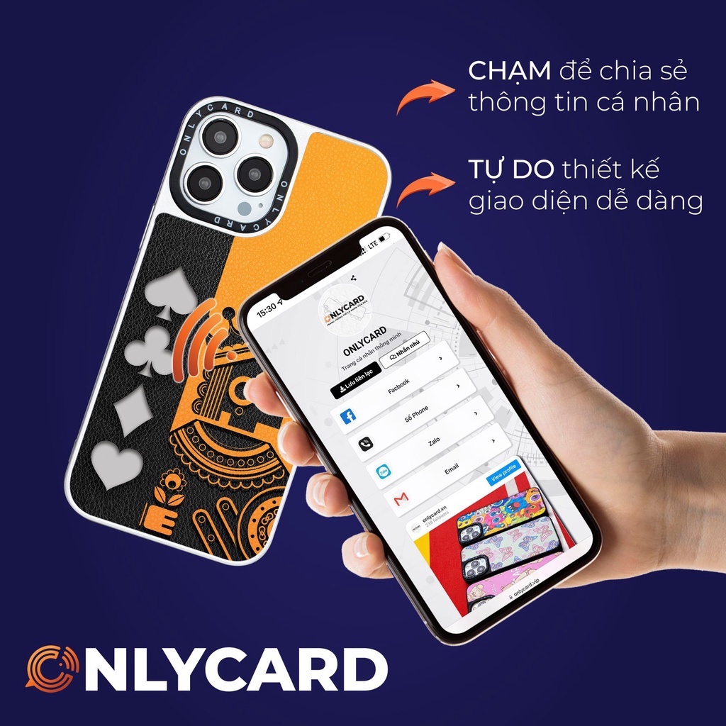 Onlycard - Ốp lưng thông minh ONLYCASE_POKER QUEEN_23/Các dòng IPhone 7/7plus/8/8plus/x/xr/xs/11/12/13/pro/promax