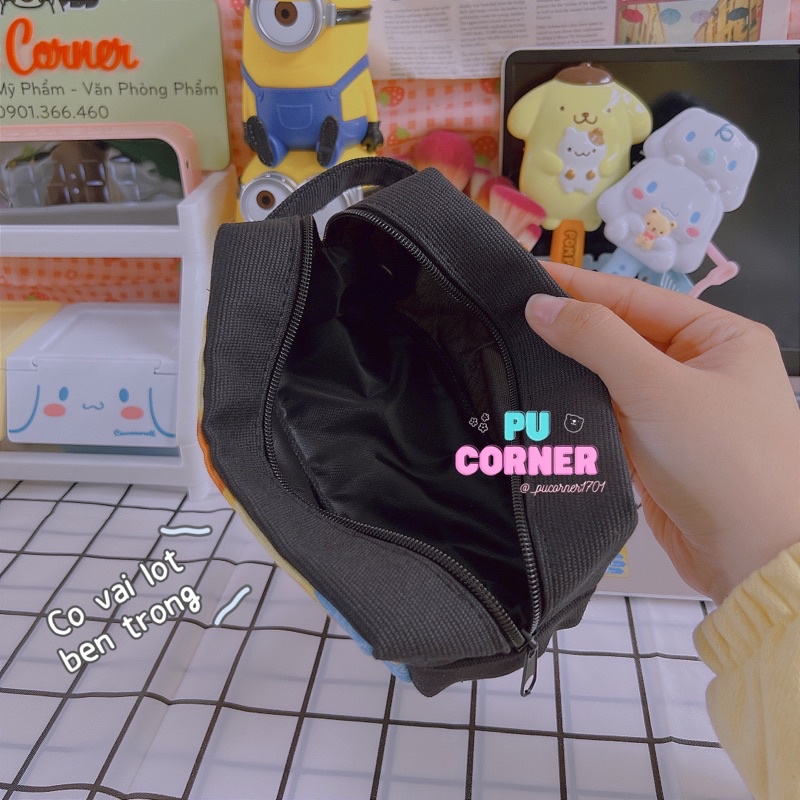 Hộp bút vải canvas cute nhiều mẫu