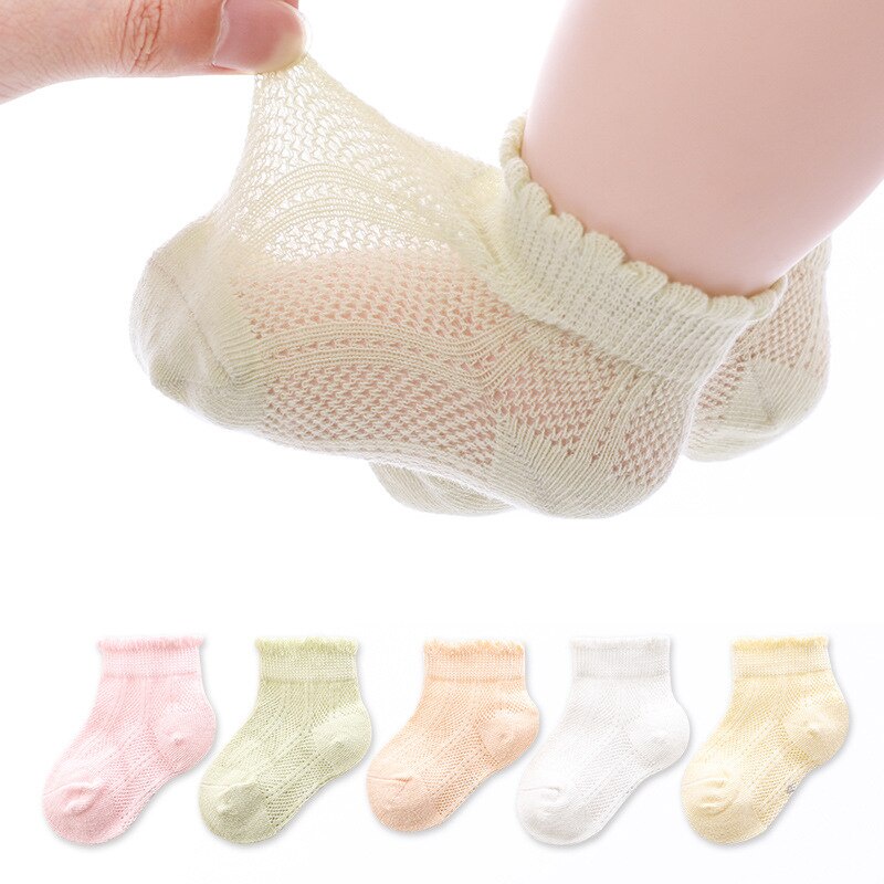 Vớ Cotton Mềm Mỏng Phối Ren Kiểu Công Chúa Thời Trang Mùa Hè 2022 Cho Bé Gái 0-12 Tháng Tuổi