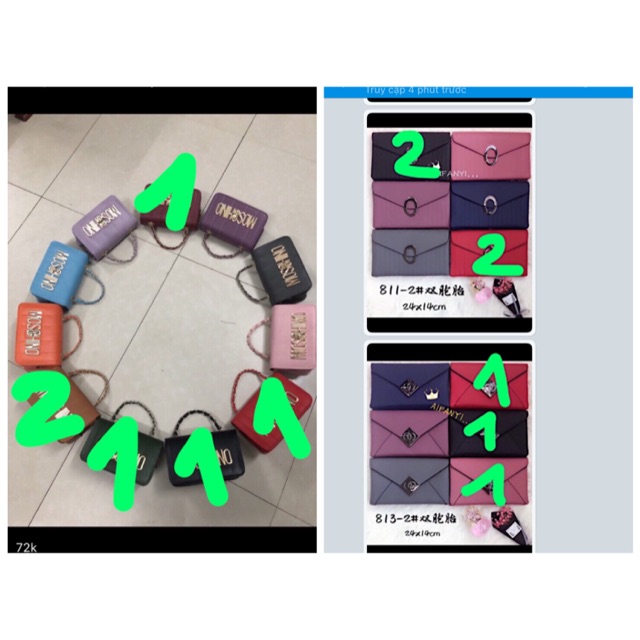 Combo 7sp túi hộp và ví mềm