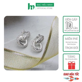 Hoa tai nữ bạc hiểu minh ht334 bảo hành vĩnh viễn