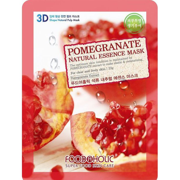 Mặt nạ 3D Dưỡng da tinh chất lựu đỏ FoodaHolic Pomegranate 23g