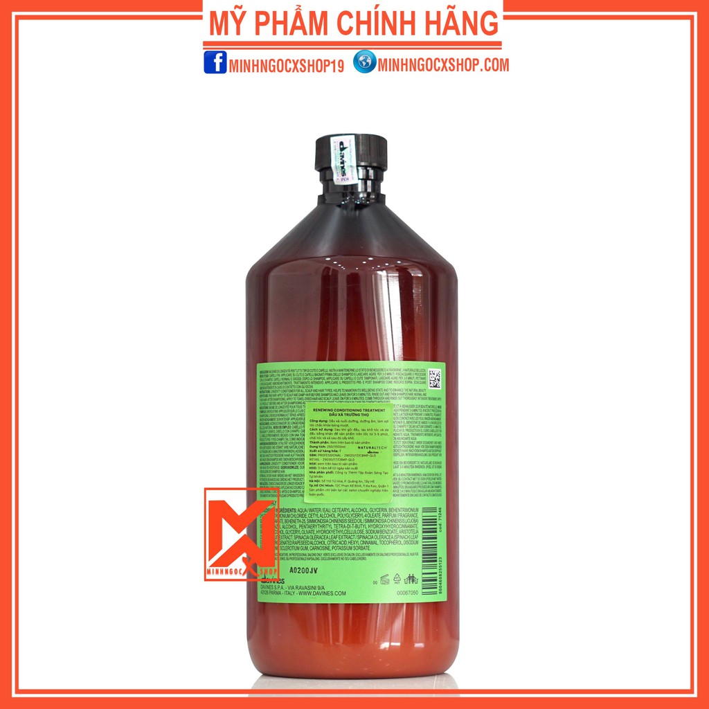 Dầu gội xả trường thọ DAVINES RENEWING 1000ml chính hãng