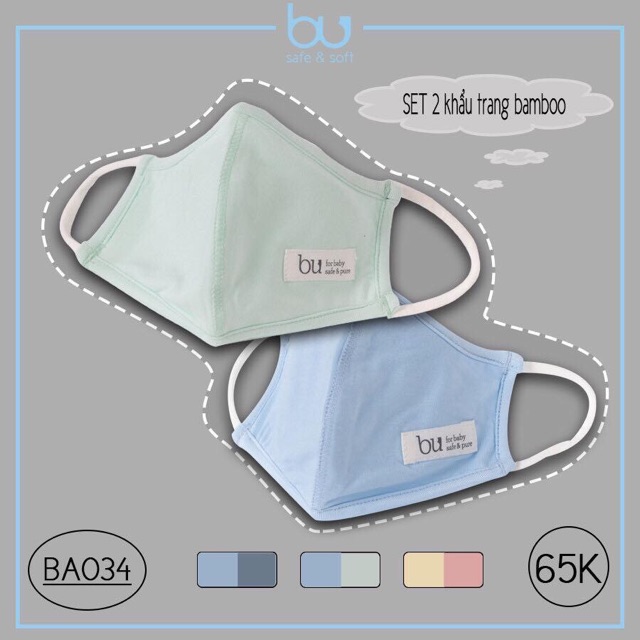 Bu Set 2 Khẩu Trang Chống tia Uv cho bé | BigBuy360 - bigbuy360.vn