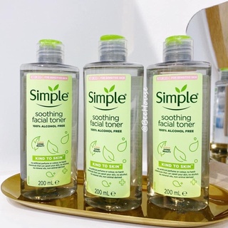 TONER SIMPLE - TONER CHO DA NHẠY CẢM VÀ DA DỄ NỔI MỤN 200ml