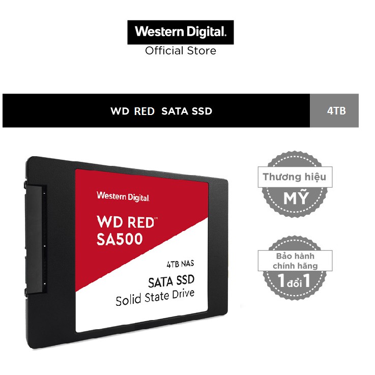 Ổ cứng gắn trong WD Red SSD 4TB 2.5, 7MM, Sata3 - WDS400T1R0A