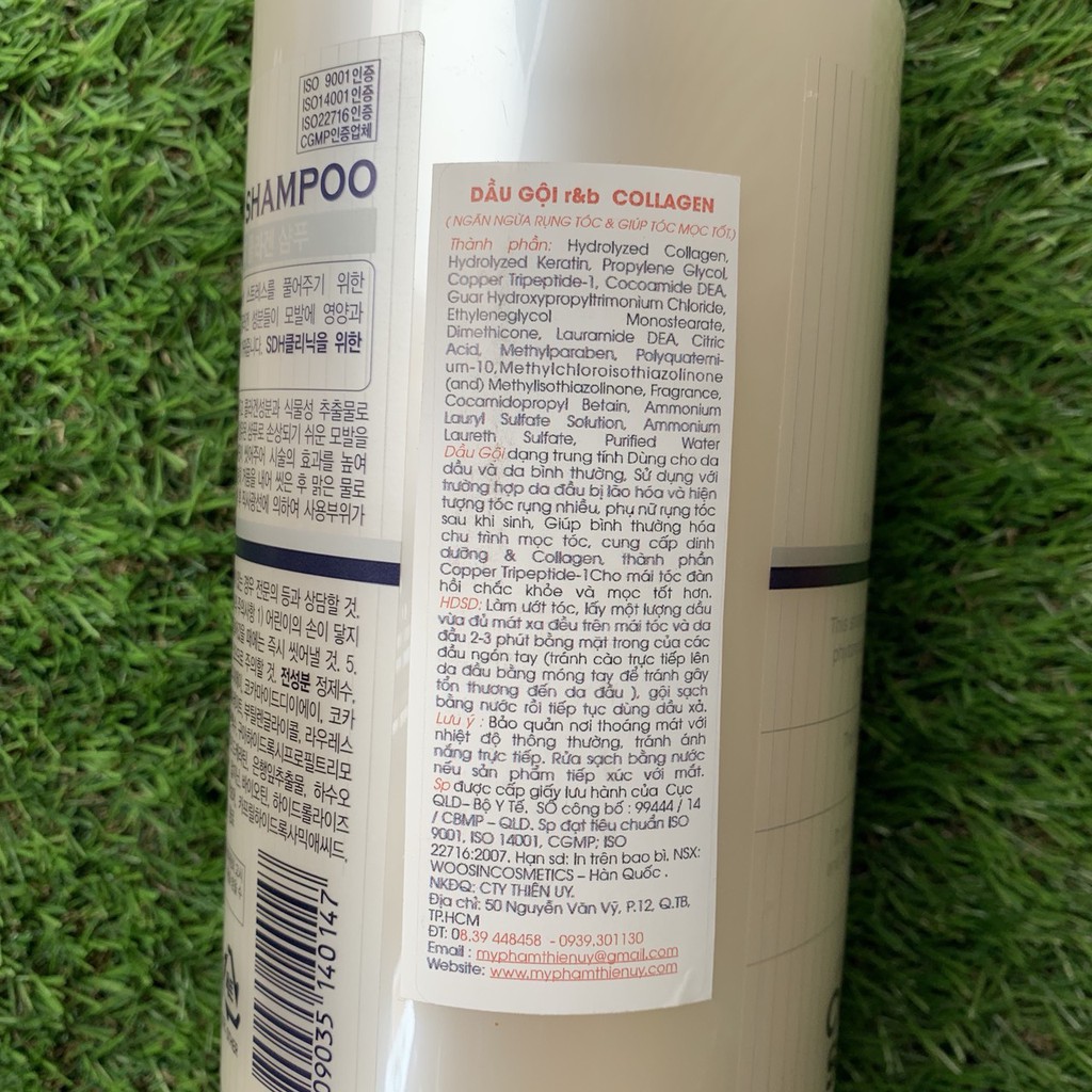 Dầu gội ngăn rụng tóc R&B Collagen Shampoo 1500ml ( Hàn Quốc)