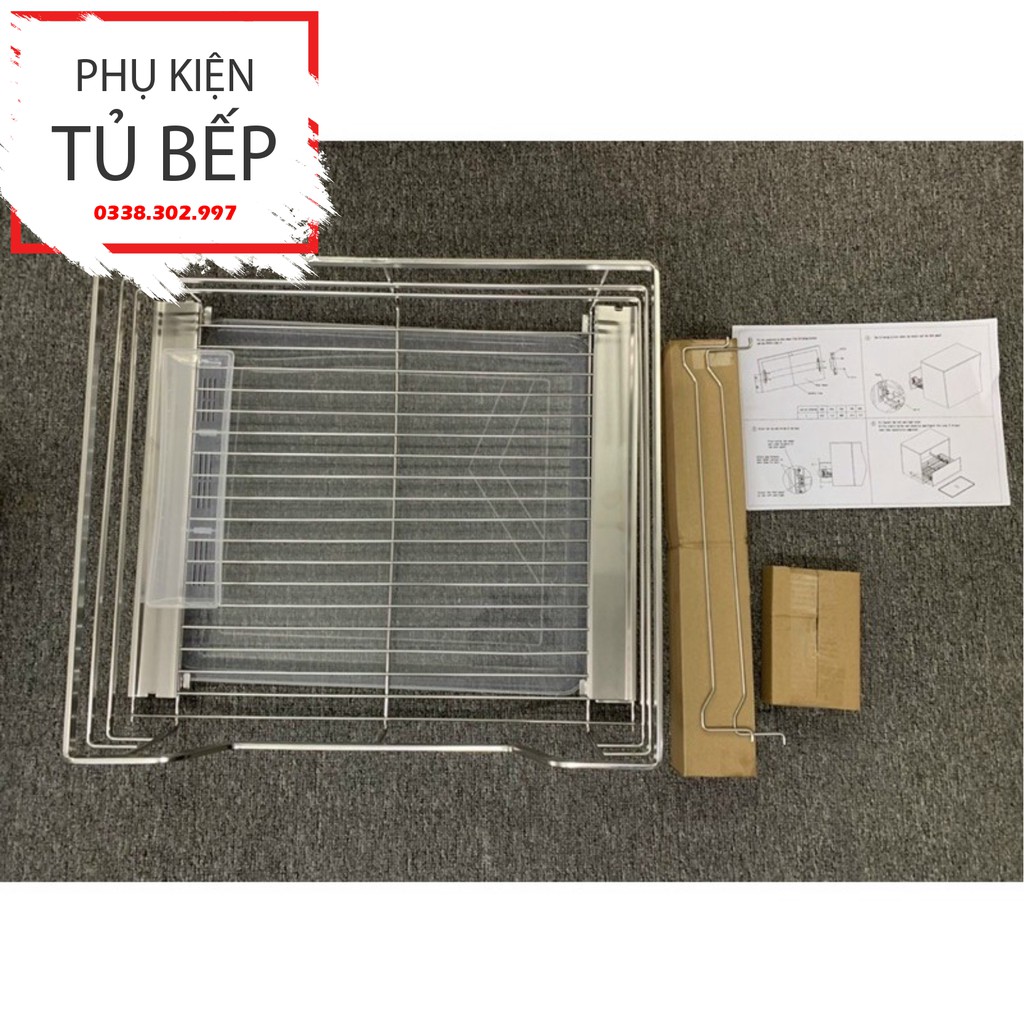 Gía úp bát đĩa tủ bếp dưới đa năng, kệ xoong nồi lắp tủ bếp inox 304 nan dẹt nhập khẩu bảo hành 5 năm