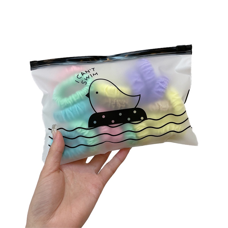 Set 5 Dây Buộc Tóc Co Giãn Hình Cây Kem Dễ Thương Cho Nữ