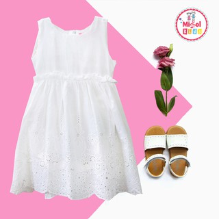 [HOT] Váy cho bé gái đầm bé gái ren trắng thô cực mát đi biển dạo phố - Misolkids by huong274