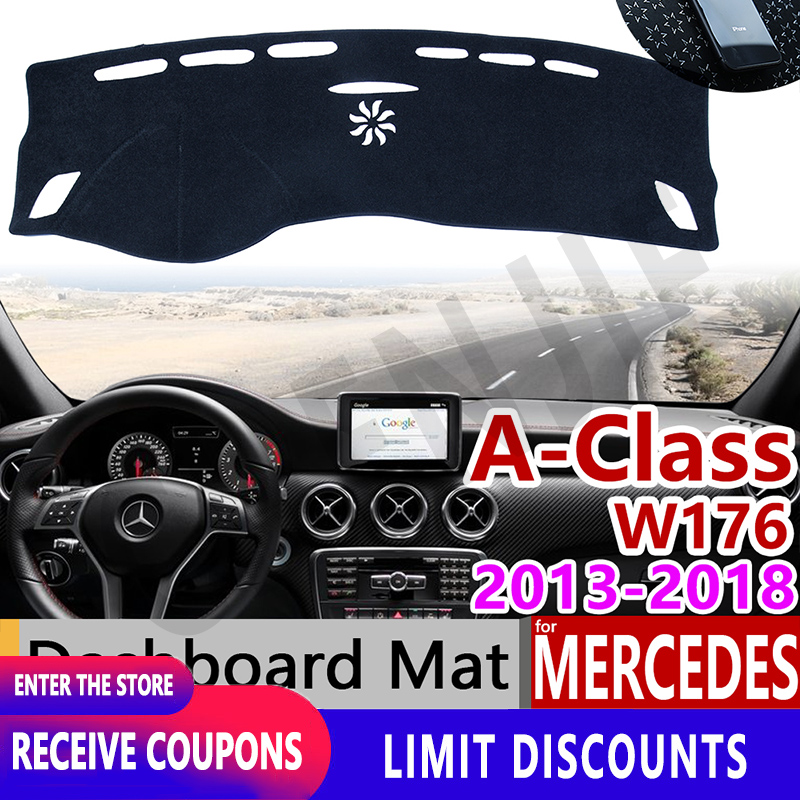 Tấm lót bảng điều khiển chống trượt cho Mercedes-Benz A-Class W176 2013-2018 A-Klasse A160 A180 A200 A45