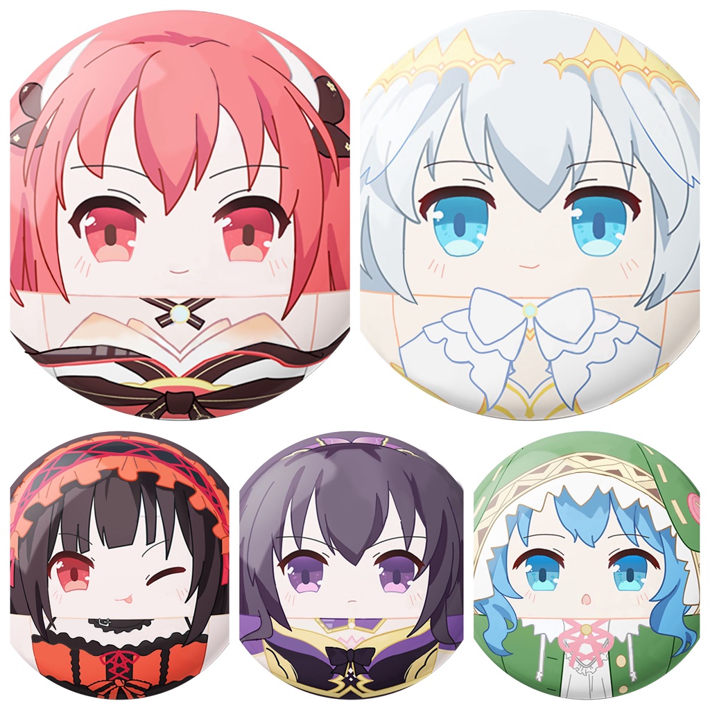 Huy hiệu cài áo IN HÌNH Date a live ver mập ú game chibi dễ thương