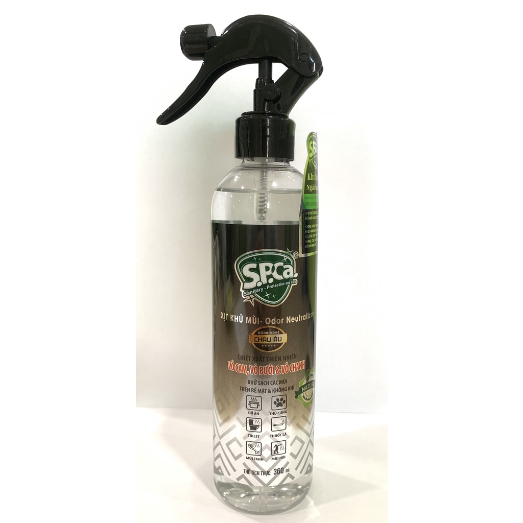 Xịt Khử Mùi Đa Năng SPCa Chiết xuất Vỏ Cam, Vỏ Bưởi 360mL - CHÍNH HÃNG