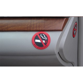 logo , nhãn dán , sticker không hút thuốc , no smoking gắn trên xe ô tô