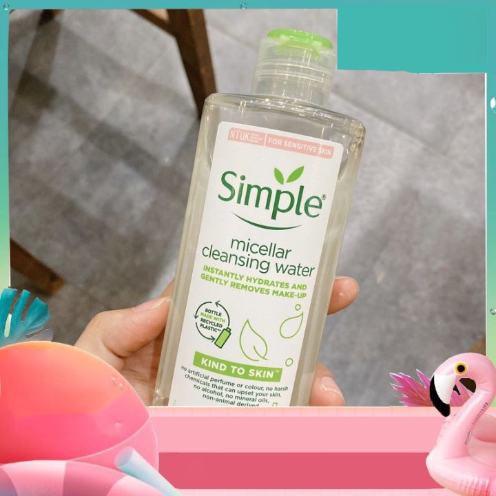 NƯỚC TẨY TRANG SIMPLE 200ML-tẩy sạch lớp trang điểm bụi bẩn -sạch sâu lỗ chân lông-giúp da thông thoáng không nhờn rít