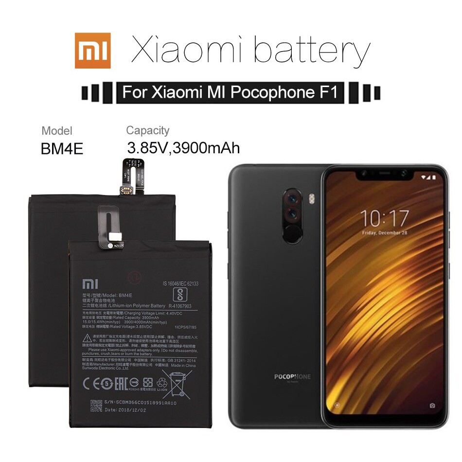Pin Sạc Thay Thế Cho Xiaomi PocoFone F1 - BM4E , Pin Xiaomi PocoFone F1