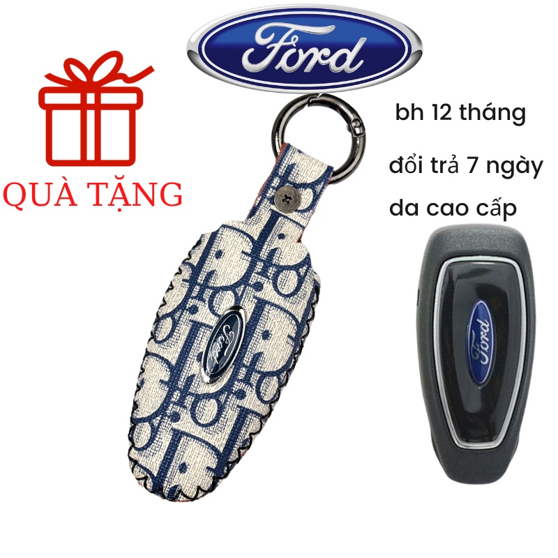 Bao Da Chìa Khóa Ford  Focus, Fiesta, Ecosport 2014-2017 Không Dây