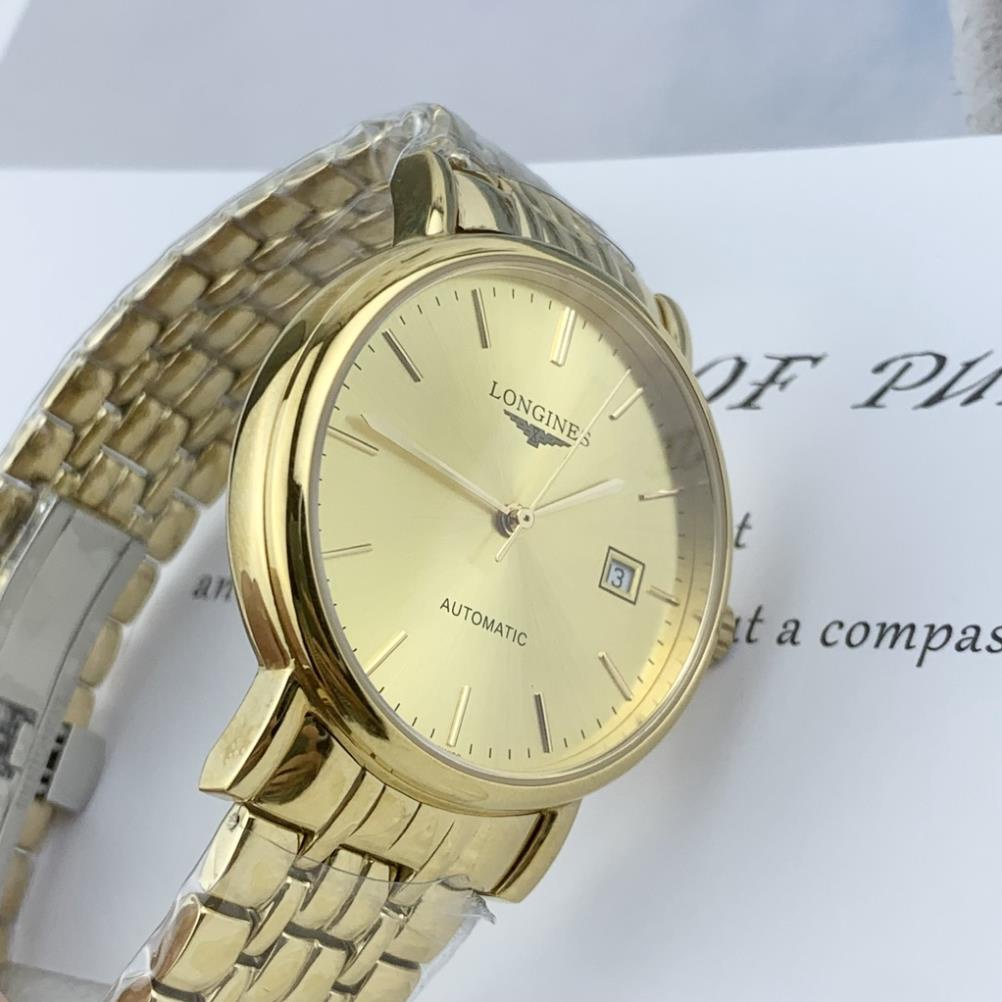 Đồng hồ Nam Long-ines Đồng hồ cơ máy nhật bản vàng GOLD size 39-40mm