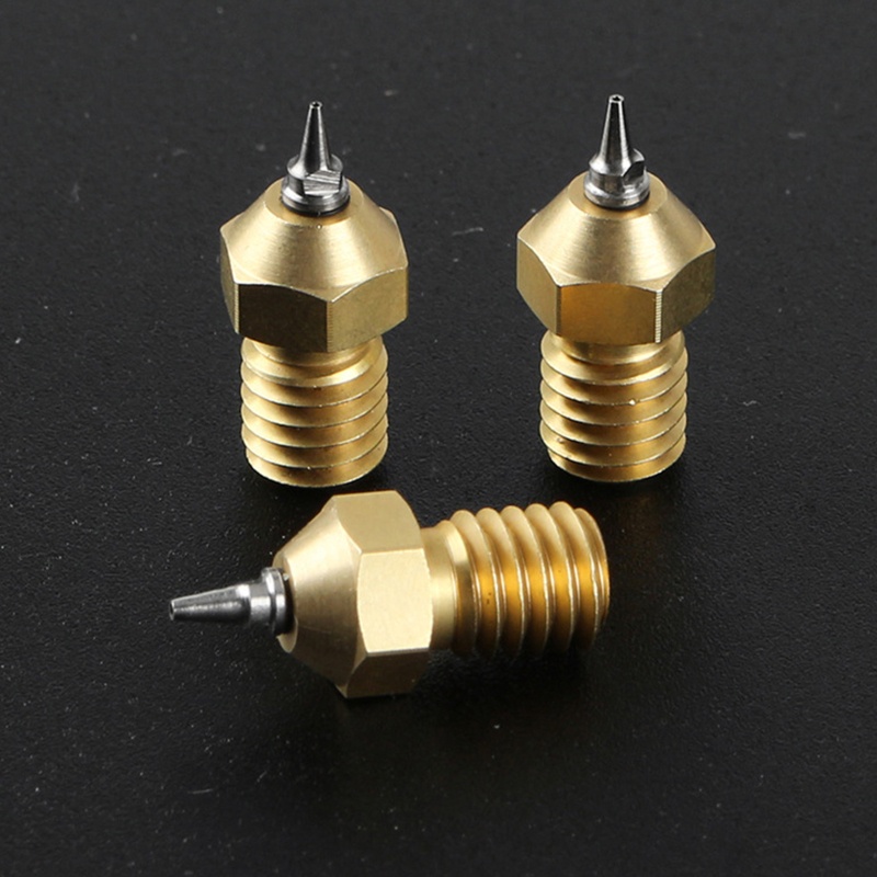 Set 3 Đầu Phun Máy In 3D 0 2 0 3 0 5mm Có Thể Tháo Rời Với Sợi Thép Không Gỉ 1 75mm Cho Máy In 3D