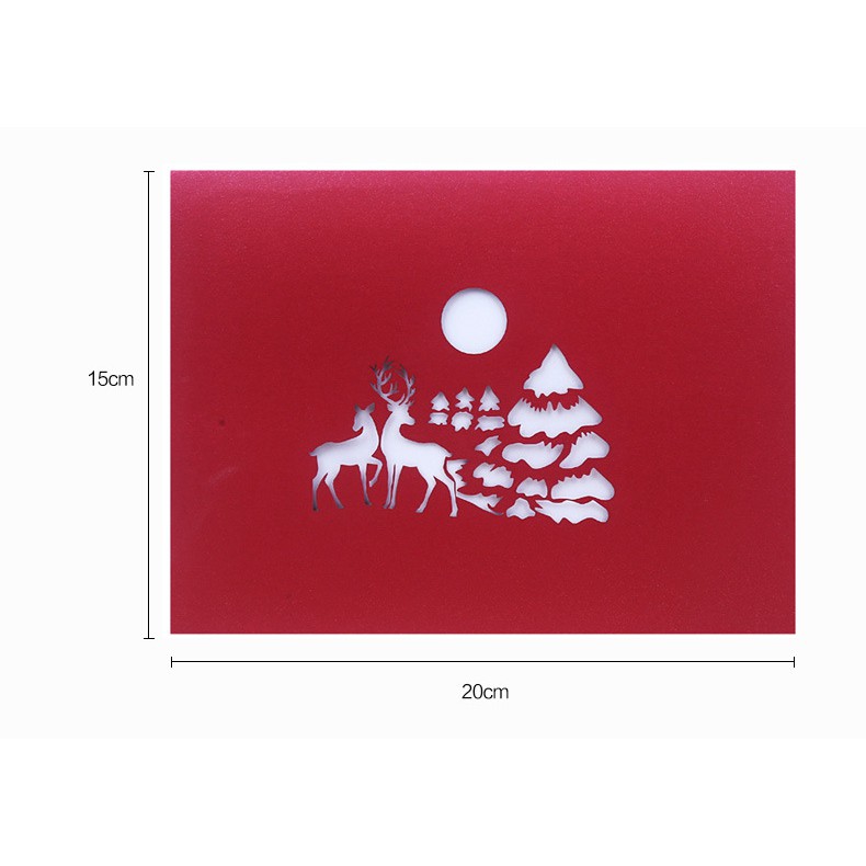 [ HCM ] Thiệp nổi hình cây thông noel 3D chúc mừng giáng sinh đẹp mắt ý nghĩa - 3D3