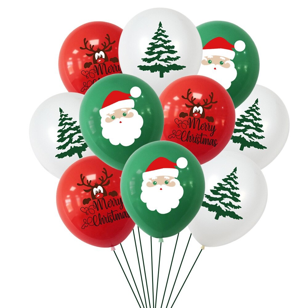 Bộ bong bóng trang trí giáng sinh in hình ông già noel