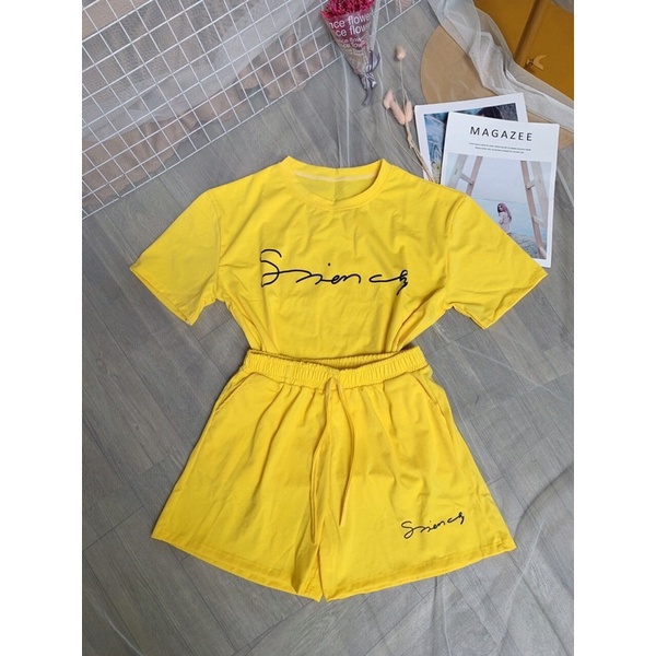 Đồ bộ cotton in chữ đẹp