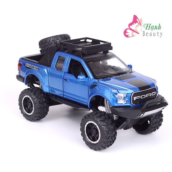 Xe mô hình bán tải Ford F150 Offroad 1:32 bằng sắt có đèn và âm thanh