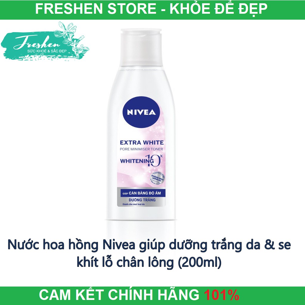 ✅ (CHÍNH HÃNG)  Nước hoa hồng Nivea giúp dưỡng trắng da & se khít lỗ chân lông (200ml)