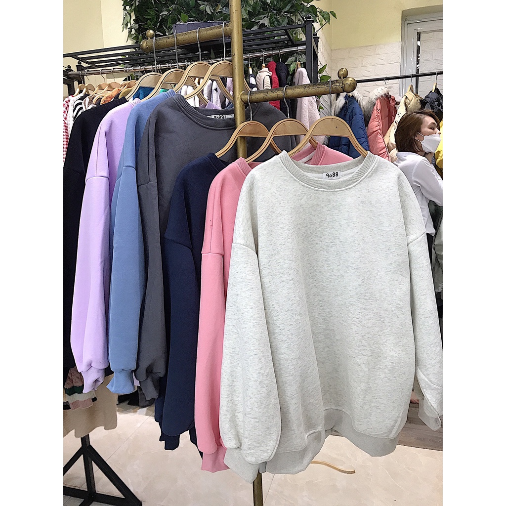 Áo nỉ trơn lót lông mã 9088 | BigBuy360 - bigbuy360.vn