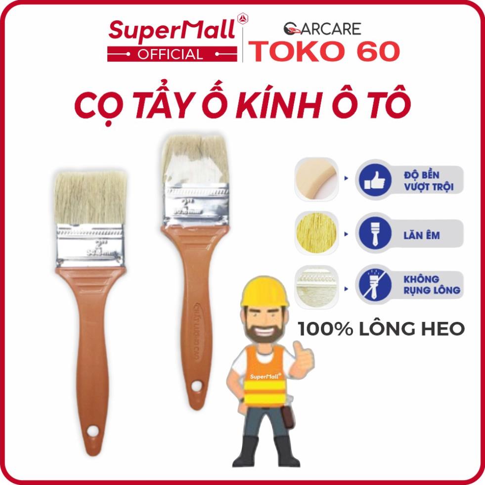 Cọ tẩy ố kính ô tô, 100% lông heo, chuyên dụng tẩy ố kính, tẩy cặn canxi