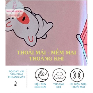 VÁY NGỦ 2 DÂY HEO HỒNG LỤA SATIN [Maimaihome]