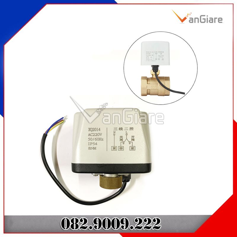 Đầu điều khiển van bi motor điện 220v 24v 12v