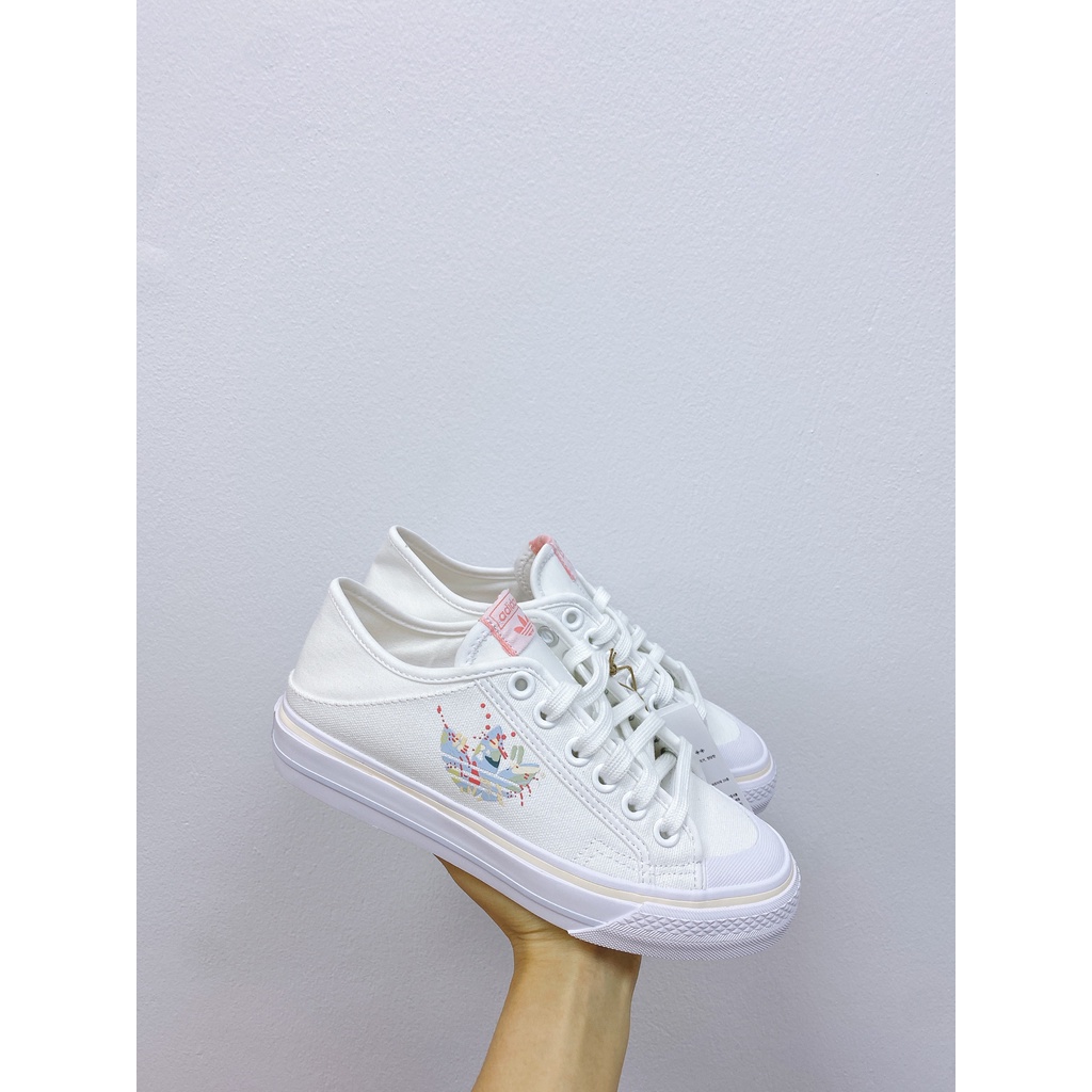 [AUTHENTIC 100%] Giày thể thao/ đạp gót ADIDAS COLLAPSIBLE NIZZA TRẮNG ĐEN