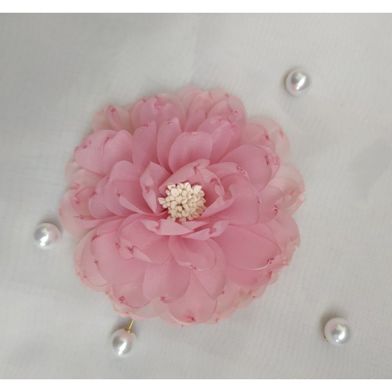 Hoa cúc cài áo handmade Joli màu hồng phối cực xinh