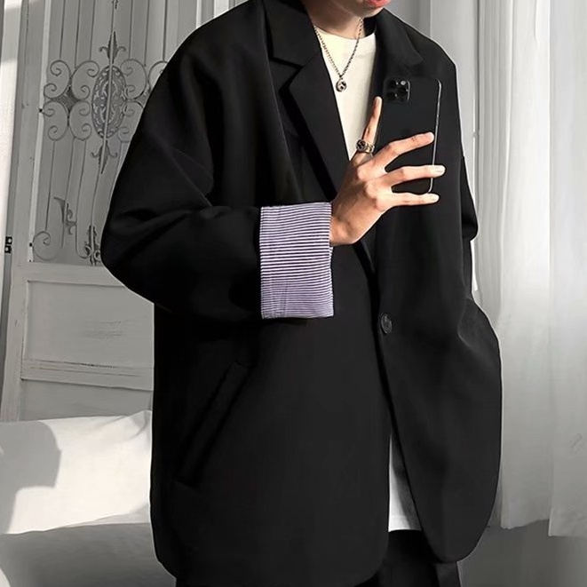 blazer nam Thiết Kế Đơn Giản Thời Trang áo choàng unisex Trẻ Trung phong cách Hàn Quốc áo khoác blazer nữ jacket