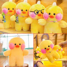 Vịt bông má hồng cỡ 20cm và 25cm G25B27 vịt lalafanfan gấu bông lalafafan